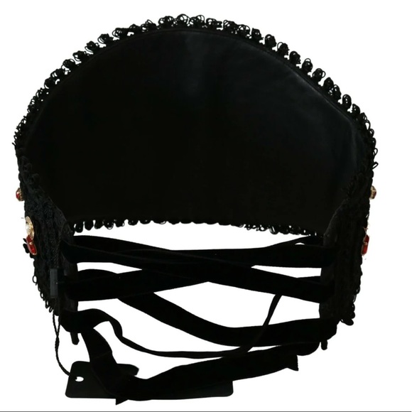 DOLCE & GABBANA
BLACK GOLD CRYSTAL TORERO LEATHER WIDE BELT NWT - Picture 3 of 16